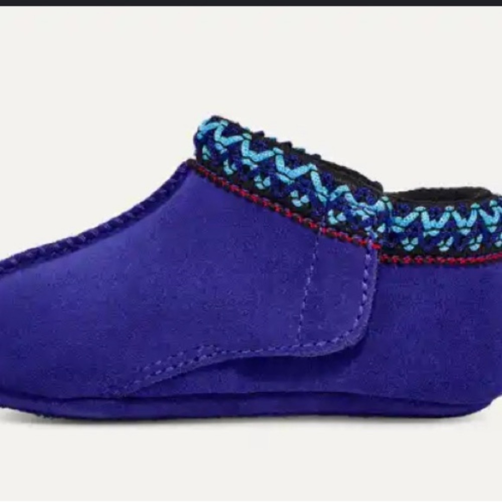 Ugg Tasman Blue Suede slip on Infant Crib Shoe Size 4-5